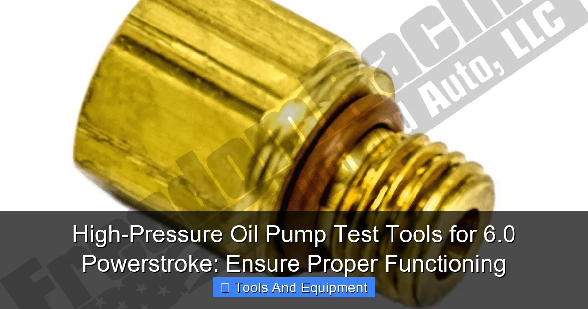 High-Pressure Oil Pump Test Tools for 6.0 Powerstroke: Ensure Proper Functioning - content2 visual guide