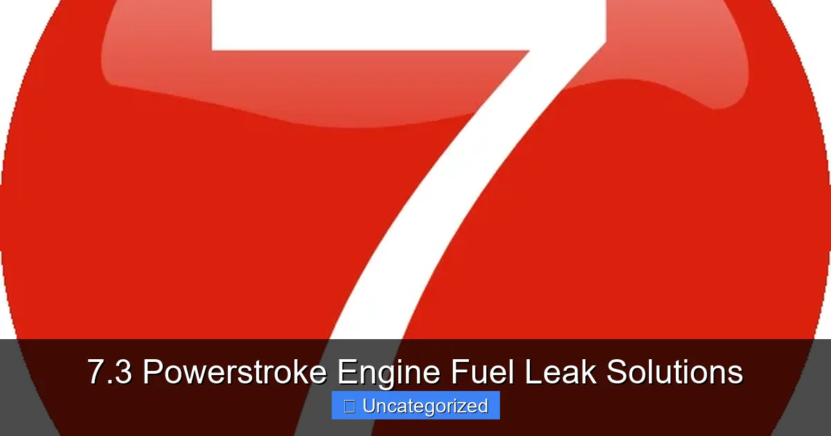 7.3 Powerstroke Engine Fuel Leak Solutions - content1 visual guide