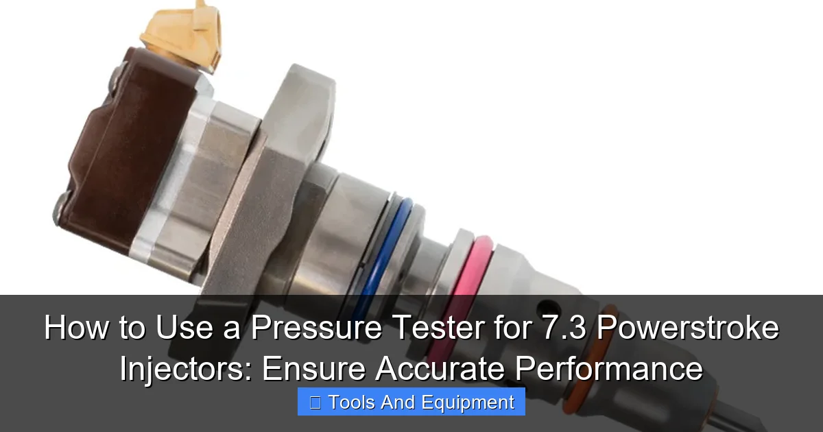 How to Use a Pressure Tester for 7.3 Powerstroke Injectors: Ensure Accurate Performance - content1 visual guide