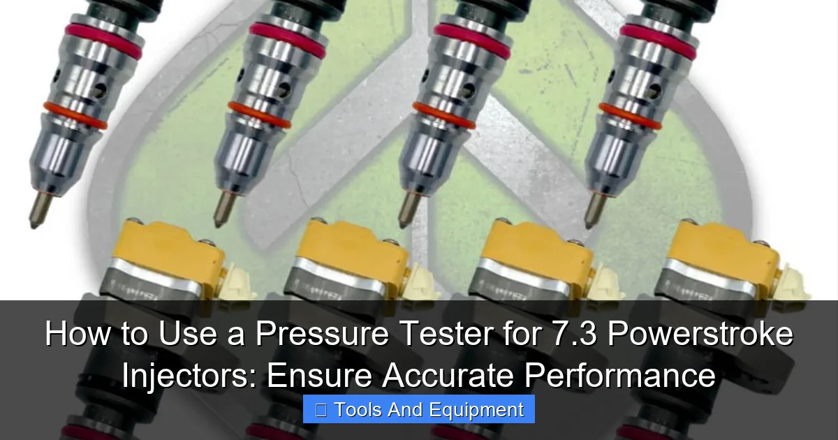 How to Use a Pressure Tester for 7.3 Powerstroke Injectors: Ensure Accurate Performance - content2 visual guide