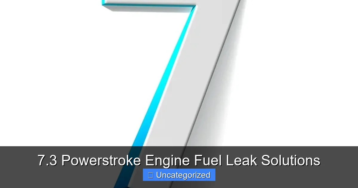 7.3 Powerstroke Engine Fuel Leak Solutions - content2 visual guide