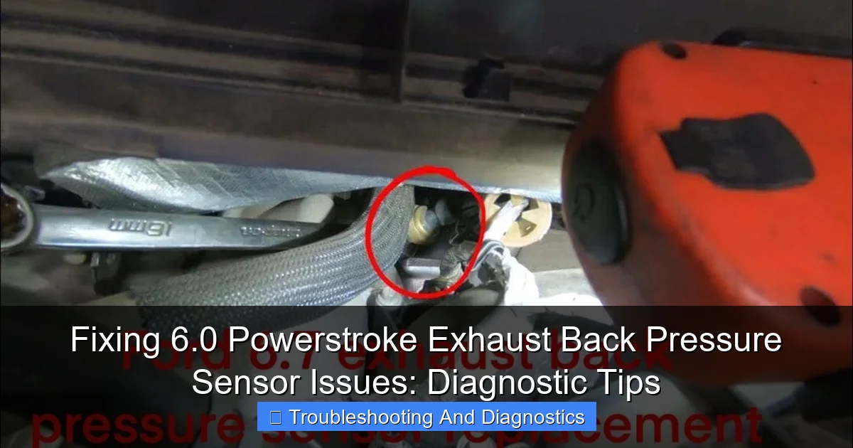 Fixing 6.0 Powerstroke Exhaust Back Pressure Sensor Issues: Diagnostic Tips - content1 visual guide