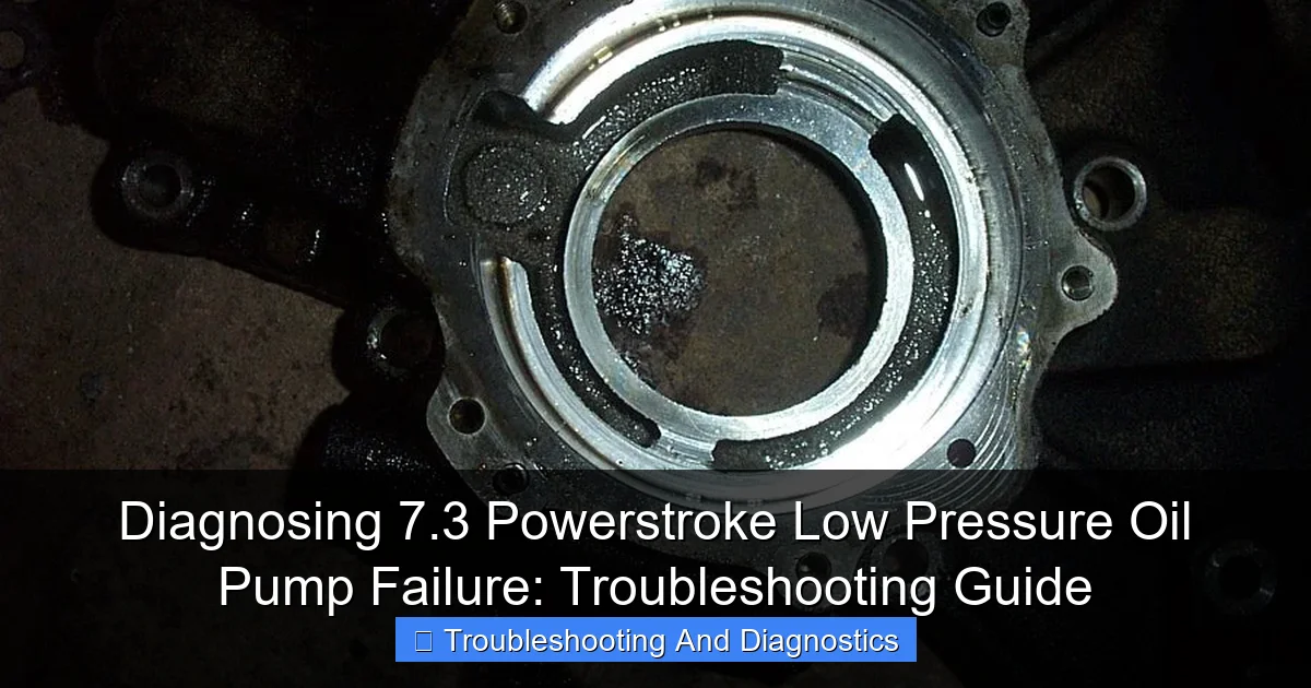 Diagnosing 7.3 Powerstroke Low Pressure Oil Pump Failure: Troubleshooting Guide - content1 visual guide