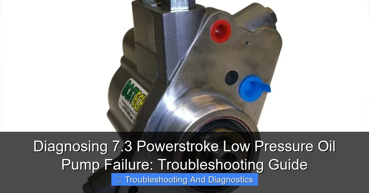 Diagnosing 7.3 Powerstroke Low Pressure Oil Pump Failure: Troubleshooting Guide - content2 visual guide