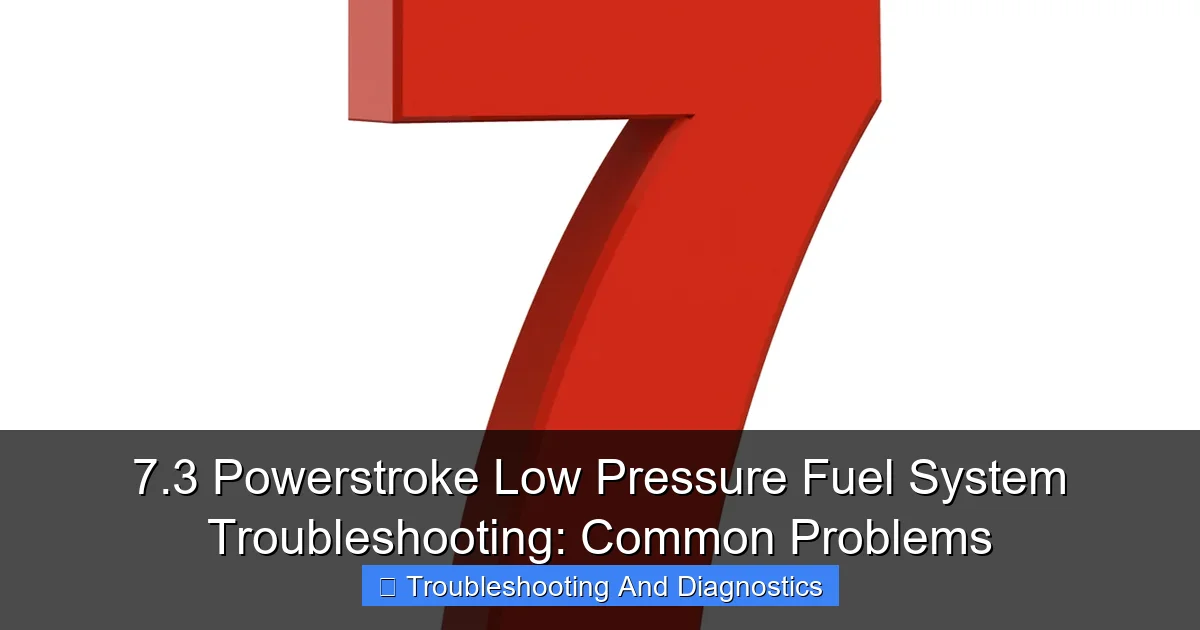 7.3 Powerstroke Low Pressure Fuel System Troubleshooting: Common Problems - content2 visual guide