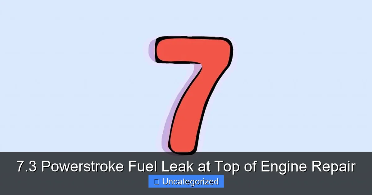 7.3 Powerstroke Fuel Leak at Top of Engine Repair - content2 visual guide