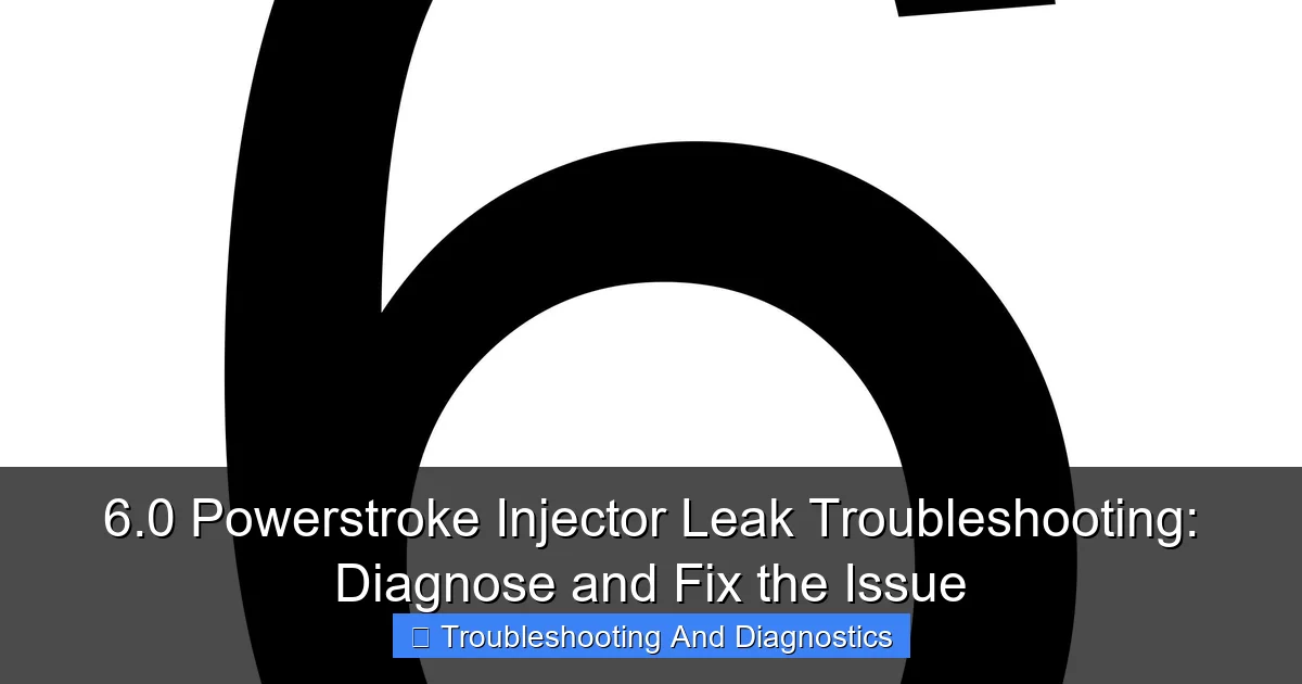 6.0 Powerstroke Injector Leak Troubleshooting: Diagnose and Fix the Issue - content2 visual guide