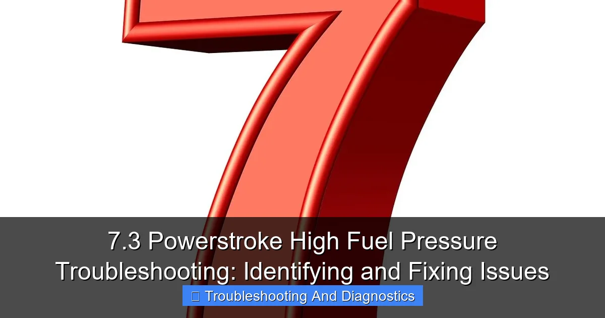 7.3 Powerstroke High Fuel Pressure Troubleshooting: Identifying and Fixing Issues - content1 visual guide