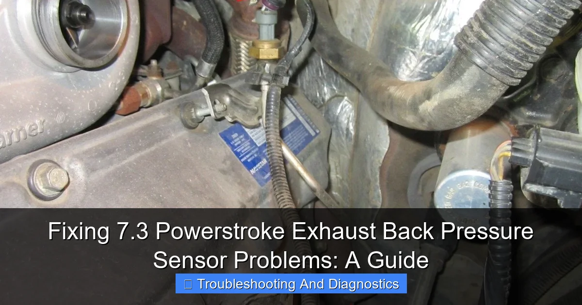 Fixing 7.3 Powerstroke Exhaust Back Pressure Sensor Problems: A Guide - content2 visual guide