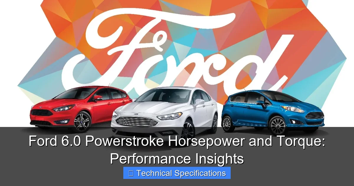 Ford 6.0 Powerstroke Horsepower and Torque: Performance Insights - content2 visual guide