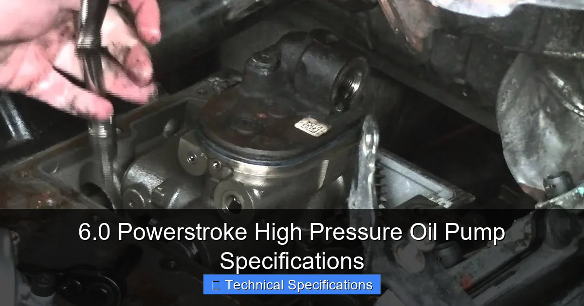 6.0 Powerstroke High Pressure Oil Pump Specifications - content1 visual guide