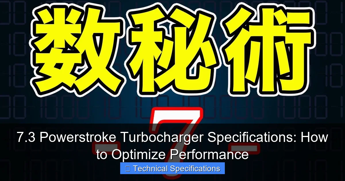 7.3 Powerstroke Turbocharger Specifications: How to Optimize Performance - content2 visual guide