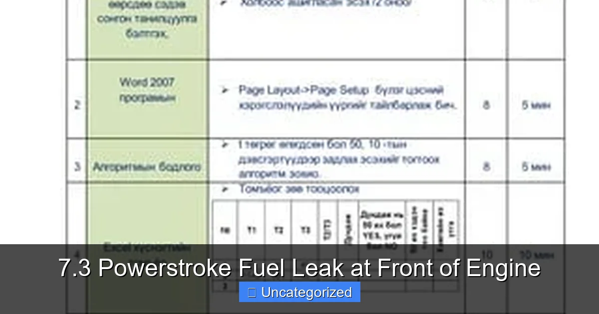 7.3 Powerstroke Fuel Leak at Front of Engine - content1 visual guide