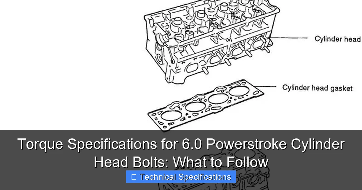 Torque Specifications for 6.0 Powerstroke Cylinder Head Bolts: What to Follow - content1 visual guide