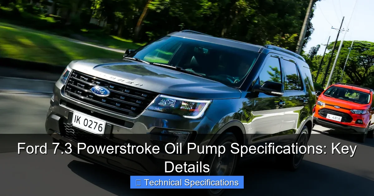 Ford 7.3 Powerstroke Oil Pump Specifications: Key Details - content2 visual guide
