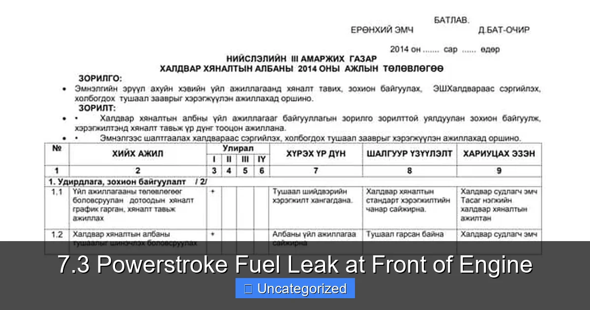 7.3 Powerstroke Fuel Leak at Front of Engine - content2 visual guide