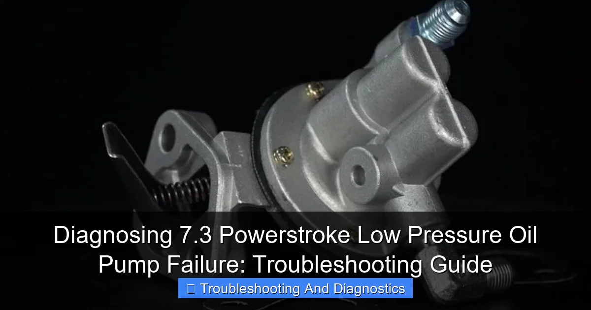 Featured image for Diagnosing 7.3 Powerstroke Low Pressure Oil Pump Failure: Troubleshooting Guide