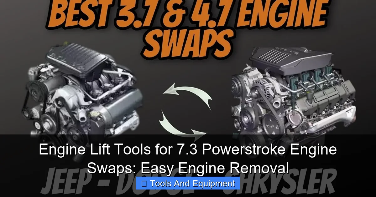 Featured image for Engine Lift Tools for 7.3 Powerstroke Engine Swaps: Easy Engine Removal