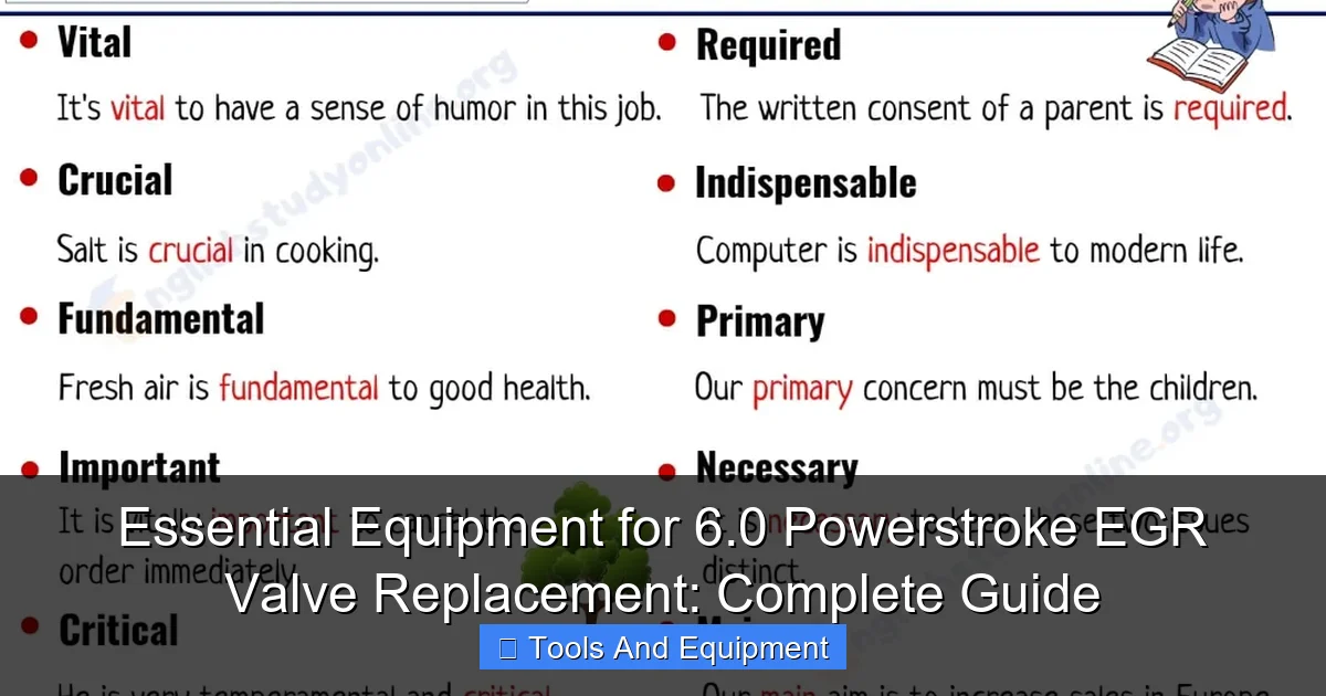 Featured image for Essential Equipment for 6.0 Powerstroke EGR Valve Replacement: Complete Guide