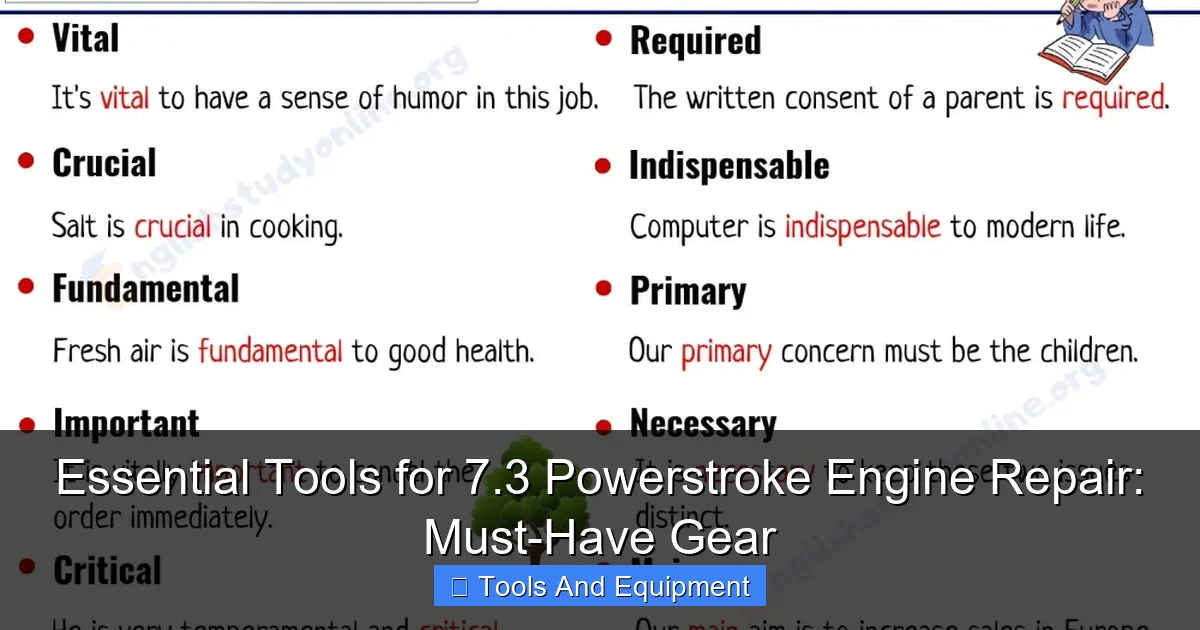 Featured image for Essential Tools for 7.3 Powerstroke Engine Repair: Must-Have Gear