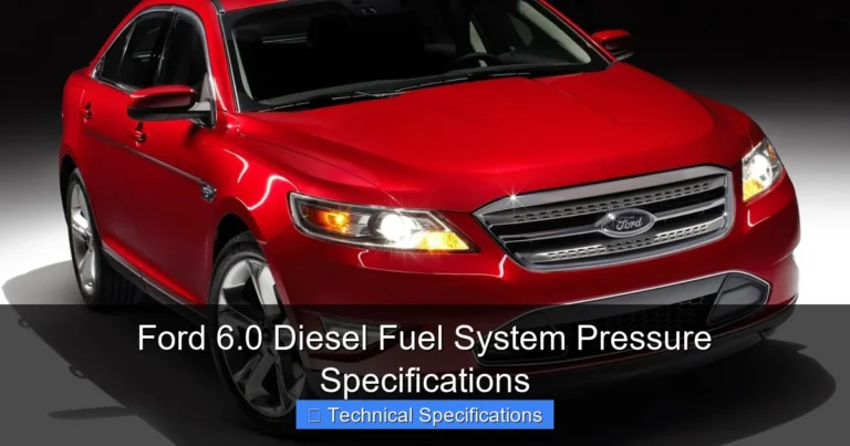 Featured image for Ford 6.0 Diesel Fuel System Pressure Specifications