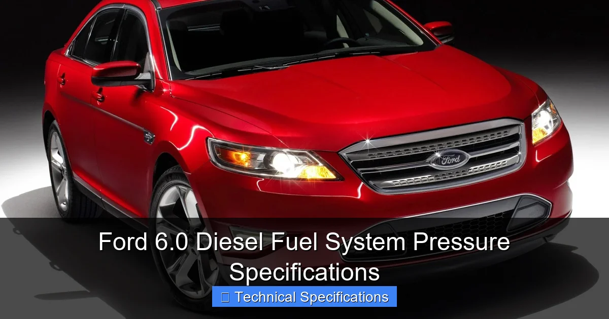 Featured image for Ford 6.0 Diesel Fuel System Pressure Specifications