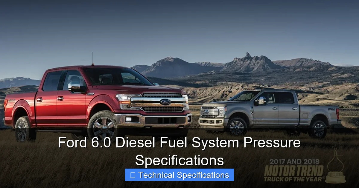 Featured image for Ford 6.0 Diesel Fuel System Pressure Specifications
