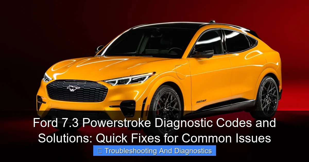 Featured image for Ford 7.3 Powerstroke Diagnostic Codes and Solutions: Quick Fixes for Common Issues