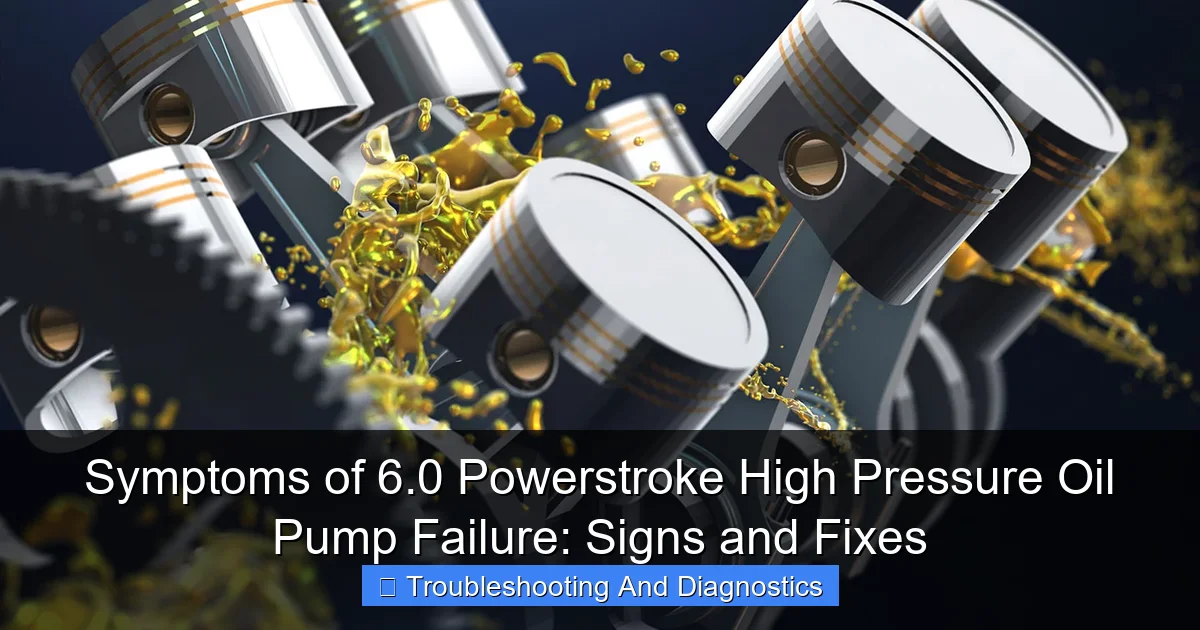 Featured image for Symptoms of 6.0 Powerstroke High Pressure Oil Pump Failure: Signs and Fixes