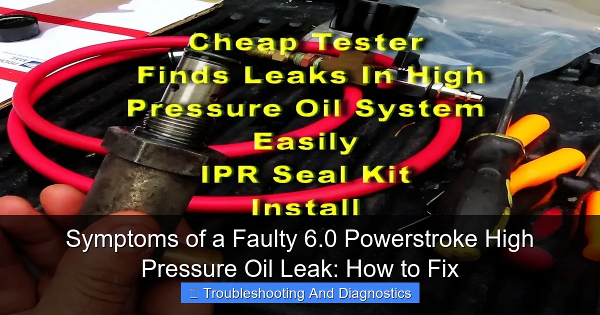 Featured image for Symptoms of a Faulty 6.0 Powerstroke High Pressure Oil Leak: How to Fix