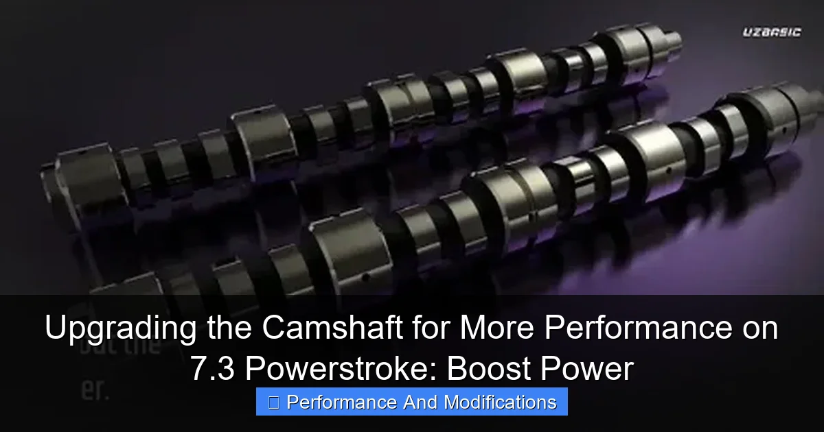 Featured image for Upgrading the Camshaft for More Performance on 7.3 Powerstroke: Boost Power